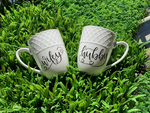 Hubby and Wifey Coffee Cup Set